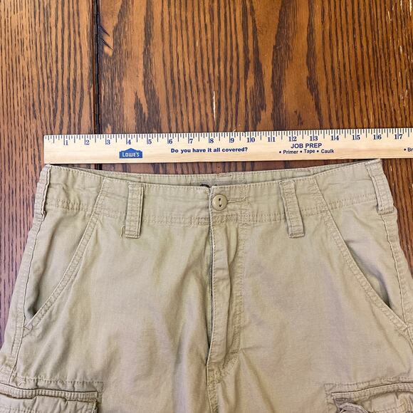 Plugg Cargo Shorts Mens 31 Brown Baggy Streetwear Skater Grunge Y2K Flex 2000s - Picture 9 of 10